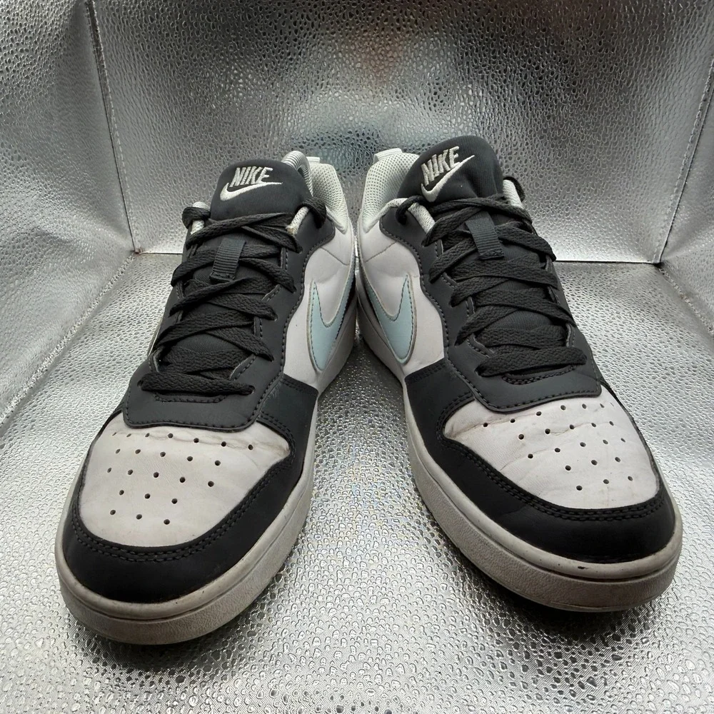 Size 6Y Nike Court Borough Low Anthracite White Blue Kids Sneakers HQ3258-060‎